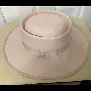Blush Wool Stiff Hat